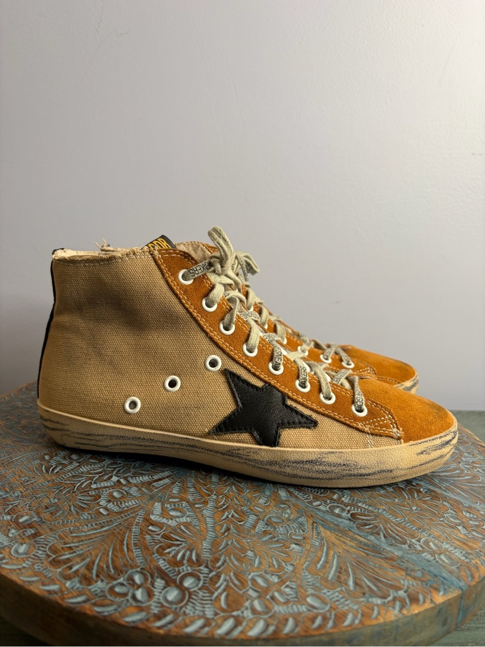 Like New! Golden Goose Francy High Top Sneakers Size 42